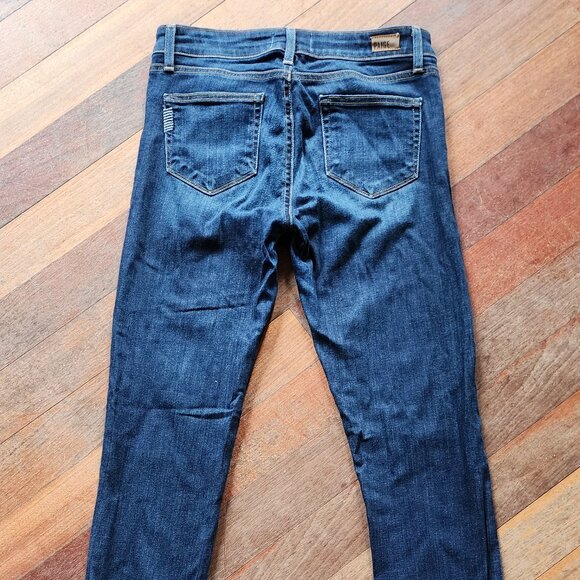 PAIGE Dark Wash Skyline Ankle Peg Jeans Size 26 - Picture 10 of 15